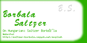 borbala saltzer business card